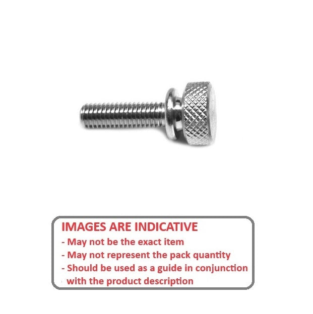 1054380 | THS042C-016-K-AL-WF (Each) --- Thumb Screws - 8-32 UNC - 4.17mm - 15.88x23.81 mm Knurled - Aluminium Screw