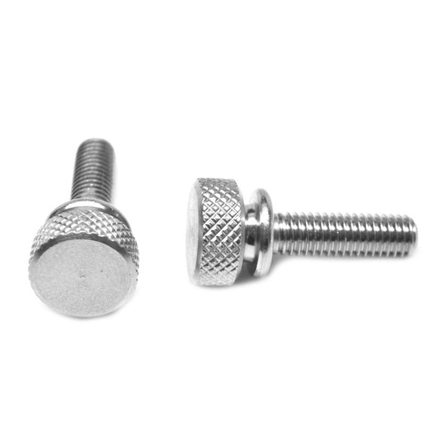 1048889 | THS035C-011-K-AL-WF (Each) --- Thumb Screws - 6-32 UNC - 3.5mm - 11.11x19.05 mm Knurled - Aluminium Screw