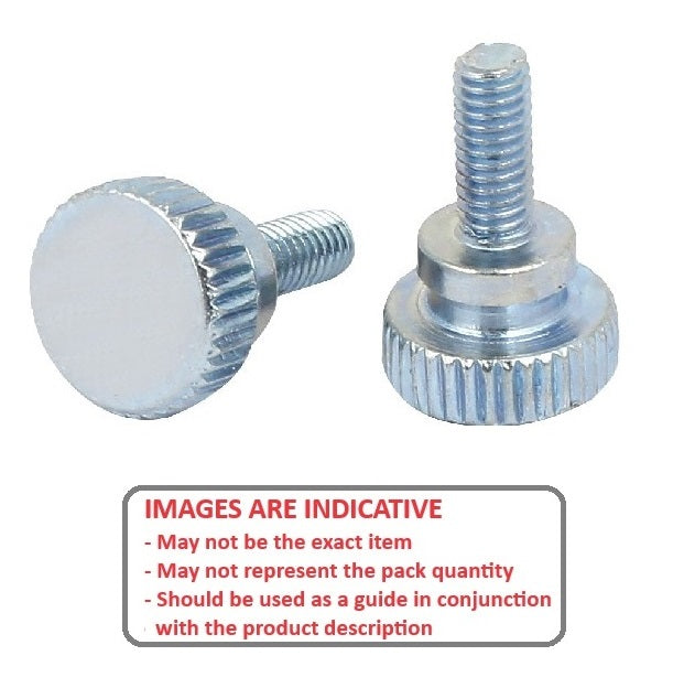 1048924 | THS035C-013-K-BN-WF (Each) --- Thumb Screws - 6-32 UNC - 3.5mm - 12.7x20.64 mm Knurled - Brass Screw