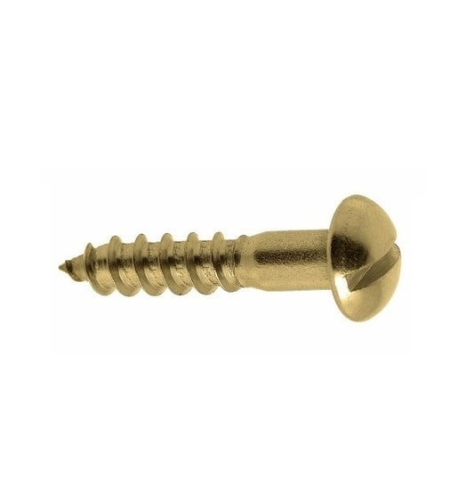 Wood Screws - 2.18mm - 2 Gauge - 9.53 mm - Brass 