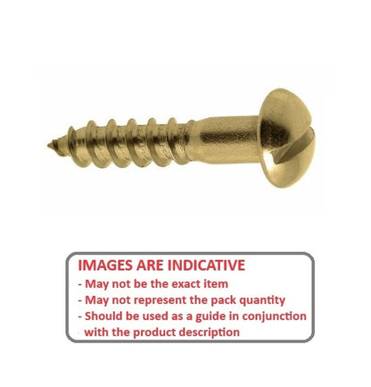 1039398 | SCW0218-0095-RH-SL-BR (PK-10) --- Wood Screws - 2.18mm - 2 Gauge - 9.53 mm - Brass Screw