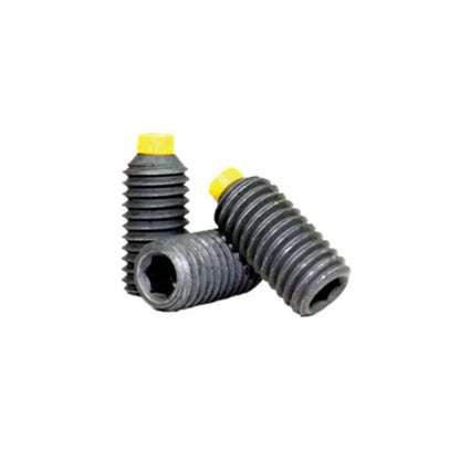 1061798 | SS050M-0200-AS-UT (Each) --- Urethane Tipped Socket Set Screws - M5 - 5x0.8mm - 20 mm Alloy Steel - Black Oxide Steel with Chrome Steel tip Screw