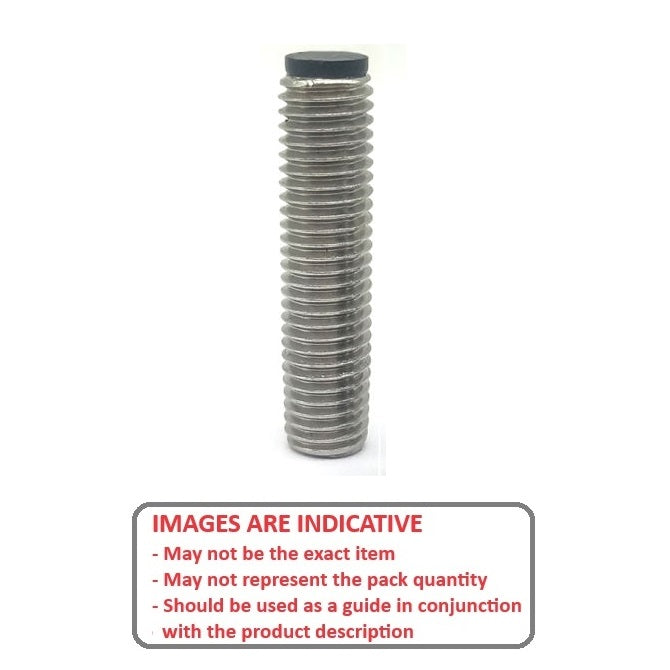 1067090 | SS060M-0250-S4-UT (Each) --- Urethane Tipped Socket Set Screws - M6 - 6x1mm - 25 mm  - 304 Stainless Steel with 304 Stainless Steel tip Screw