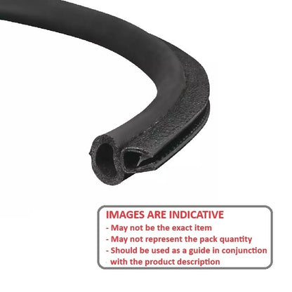 1036147 | STP-1830RS (FT) --- Push On Trim Seals - 1.5 to 4.3 9.5 mm - 2 Vinyl and Rubber