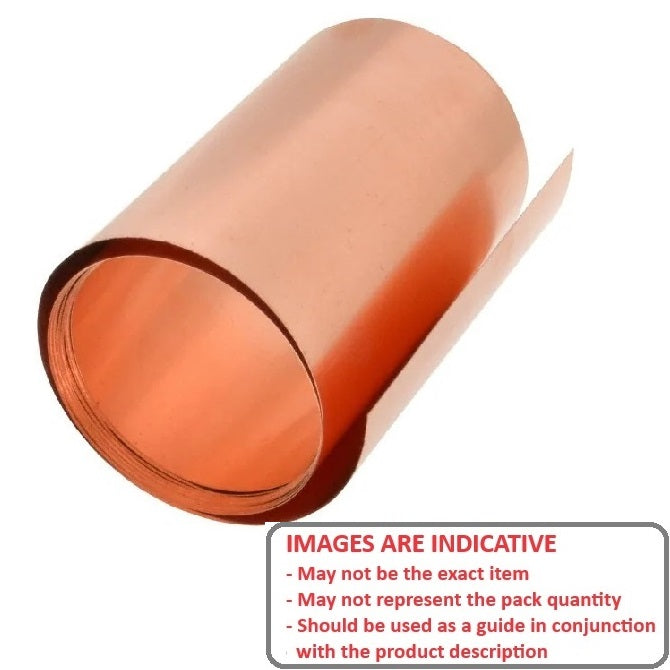 1000640 | SHM-0076-0300-0762-CP (Each) --- Copper Shim and Foil - 0.076x300x762 mm - Copper