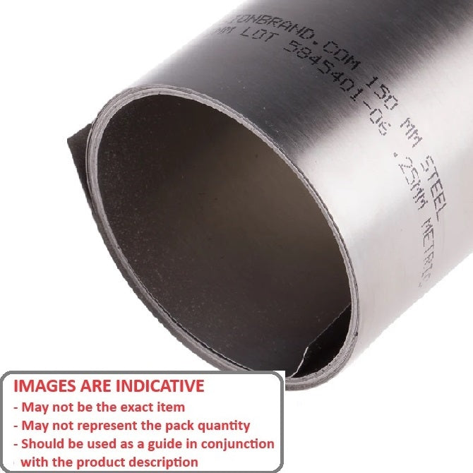 1001458 | SHM-0254-0152-2540-CR (Roll) --- Steel Shim and Foil - 0.254x152.4x2540 mm - Cold Rolled Low Carbon Steel