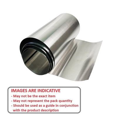 1001468 | SHM-0254-0305-1270-302 (Each) --- Stainless Steel Shim and Foil - 0.254x304.8x1270 mm - Stainless Steel 302 Cold Rolled Similar to A2, 304, 18-8