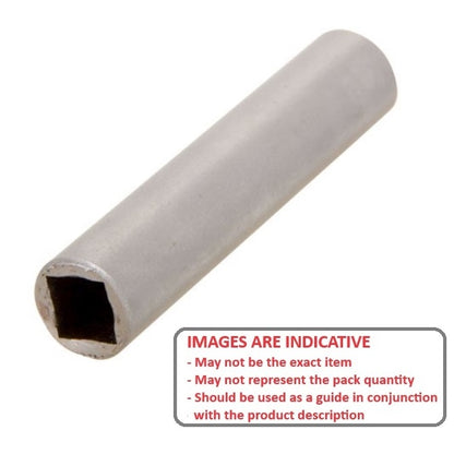 1111451 | SLQ-1600-2419-08255 (Each) --- Square Hole Sleeves - 15.875x24.194x82.55 mm Plain - Carbon Steel 11L17 Sleeve