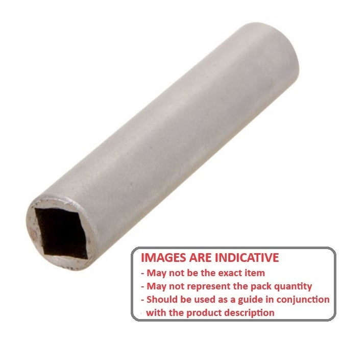 1046406 | SLQ-0318-0594-01905 (Each) --- Square Hole Sleeves - 3.175x5.936x19.05 mm Plain - Carbon Steel 11L17 Sleeve