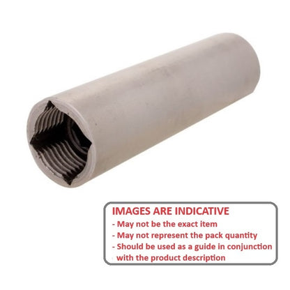 1104383 | SLQ-1270-1984-06985-T (Each) --- Square Hole Sleeves - 12.827x19.837x69.85 mm Threaded - Carbon Steel 11L17 Sleeve