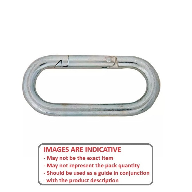 1087268 | BA-440RS (Each) --- Spring Snaps - 9.525x101.6x15.875 mm Interlocking - Steel Snap