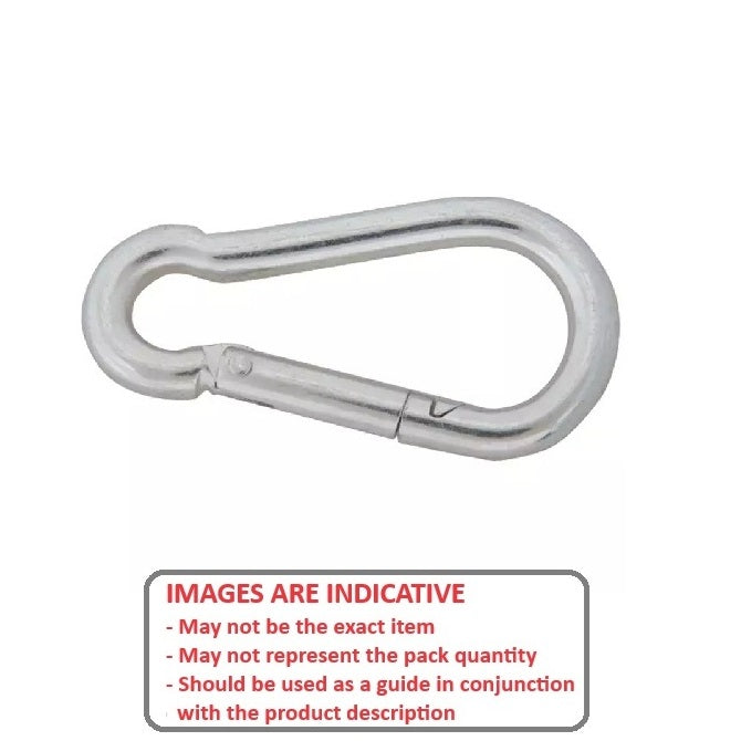 1103893 | BA-480RS (Each) --- Spring Snaps - 12.7x161.925x25.4 mm Interlocking - Steel Snap