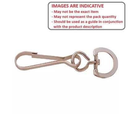 1103380 | BA-435RS (Each) --- Steel Wire Snaps - 12.7x66.675x6.35 mm Swivel Eye
