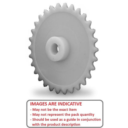 1130246 | SP1-095-057B-023-120-AW (Each) --- Roller Chain Sprockets - 23 tooth - 69.71x32 mm Simplex - Acetal Sprocket