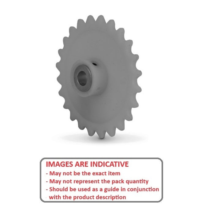1131698 | SP1-064-028B-024-080-AWIN (Each) --- Roller Chain Sprockets - 24 tooth - 48.49x15 mm Simplex - Acetal Sprocket
