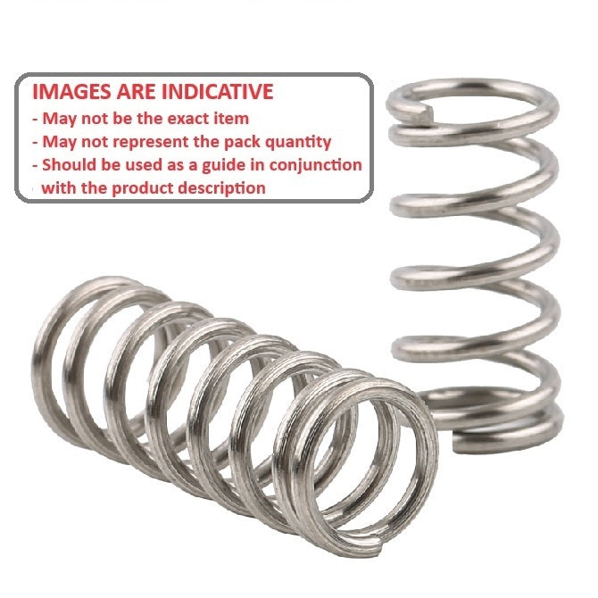 1129818 | CS-2250-0815-25-S2-C (PK-230) --- Compression Springs - 22.5x81.5x2.5 mm - Stainless Steel 302/304 Similar to A2, 18-8 Spring