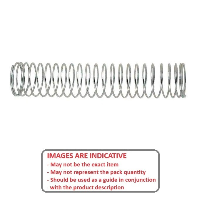 1052338 | CS-0400-0150-04-S4-C (PK-5) --- Compression Springs - 4x15x0.4 mm Stainless Steel - SUSS304-WPB / JIS Standard Spring