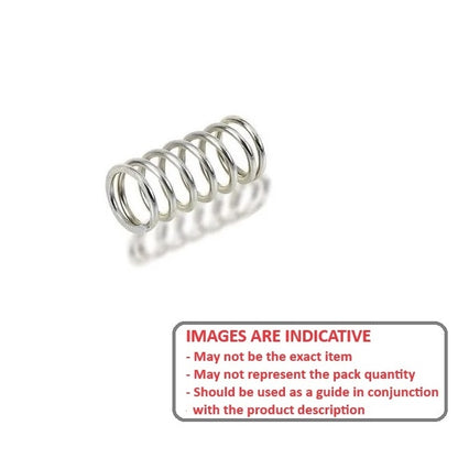 1100202 | CS-1240-0200-12-S4-G (PK-5) --- Compression Springs - 12.4x20x1.2 mm Stainless Steel - SUSS304-WPB / JIS Standard Spring