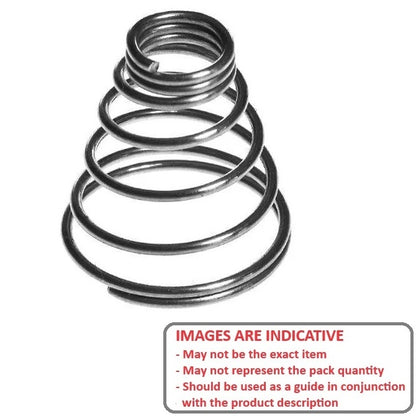 1084388 | CSC-095-008-06-M (Each) --- Conical Springs - 9.5x8x4.8 mm - Carbon Spring Steel Music Wire
