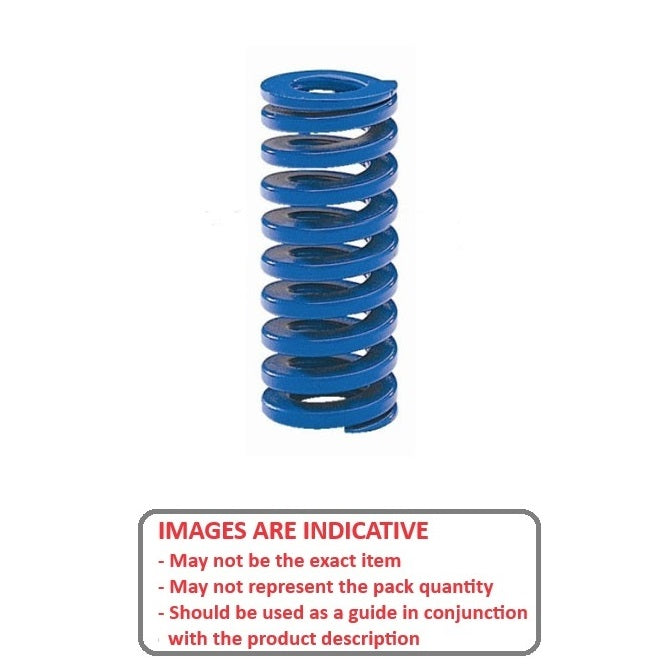 1144454 | DS-318-076-MDS (Each) --- Die Springs - 31.75x15.875x76.2 mm Imperial - Chrome Silicon Spring