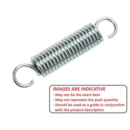 1062435 | ES-0500-0400-05-M (PK-5) --- Extension Springs - 5x40x0.5 mm Music Wire - Steel Spring