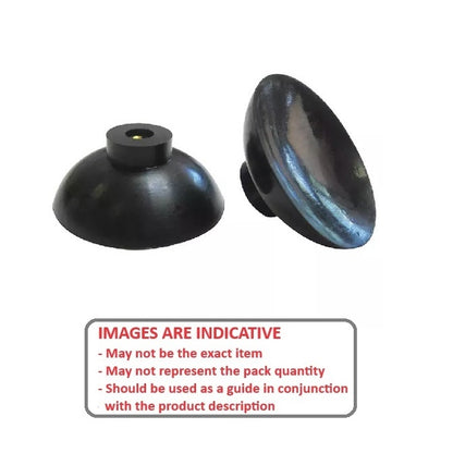 1152223 | A-35RS (Each) --- Suction Cups - 38.1x15.9 mm - Hollow Neck with 8-32 Insert - Blend of natural rubber and SBR rubber Suction Cup