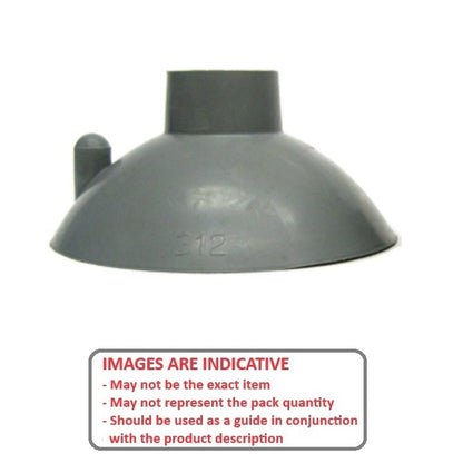 1180842 | A-45RS (PK-2) --- Suction Cups - 79.4x41.3 mm - Hollow Neck with 1/4-20 Insert - EPDM rubber Suction Cup