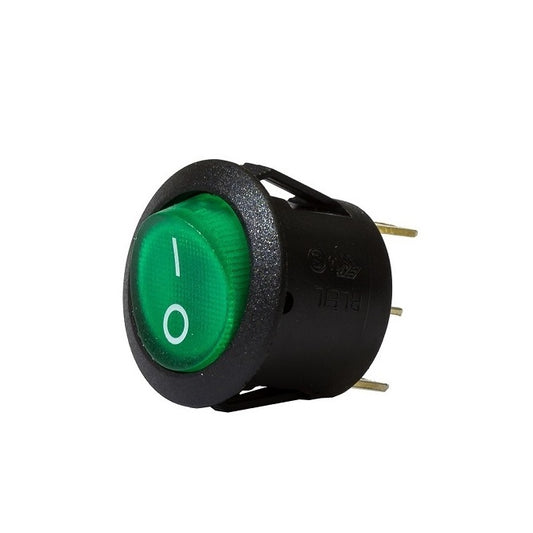 Rocker Switches - Colour Green 20 - 12V/20 Amp