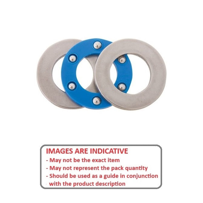 1098187 | T-0120-0240-F-NY (Each) --- Thrust Ball Bearings - 12x24x6.35 mm / 12 mm Flat - Chrome Steel Bearing