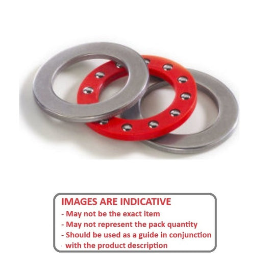 Thrust Ball Bearings - 11.112x22.225x6.35 mm / 11.113 mm - Stainless Steel 400 Series and Nylon