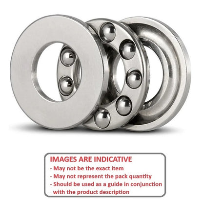 1074964 | T-0070-0130-G (50 Pcs) --- Thrust Ball Bearings - 7x13x4.5 mm / 7.2 mm - Chrome Steel