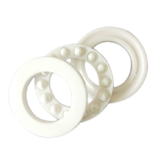 1052588 | CZR-T-0040-0100-G-ZR (4 Pcs) --- Thrust Ball Bearings - 4x10x4 mm / 4.2 mm - Ceramic Zirconia ZrO2 Balls and Races