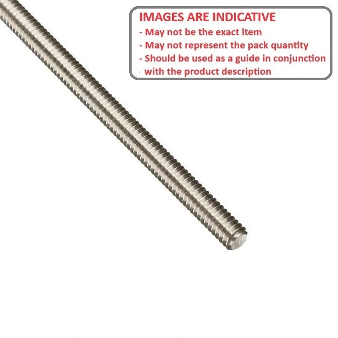 1060093 | AT050M-1000-S6 (Length) --- Allthread Threaded Rod - M5 - 5x0.8mm - 0.800 mm / 31.75 TPI 1000 mm - Stainless Steel 316 Similar to A4, 18-10