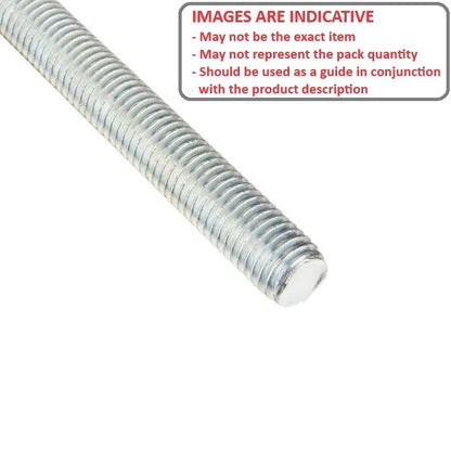 1064095 | AT060M-1000-MZ (Length) --- Allthread Threaded Rod - M6 - 6x1mm - 1.000 mm / 25.4 TPI 1000 mm - Zinc Plated Mild Steel