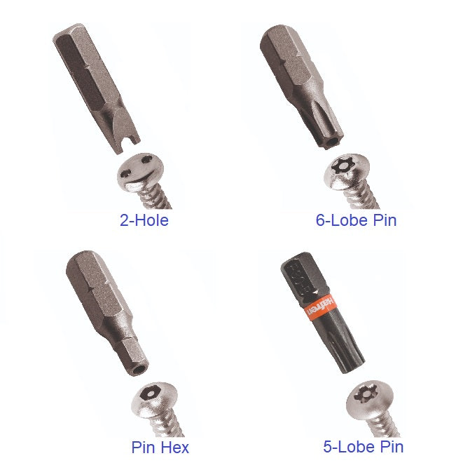 Security Bits Tools - M4 -4x0.7mm- Hex Socket - Power Bit