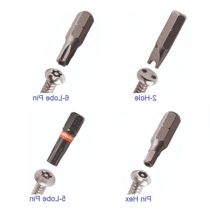 1051194 | TL-SEC-0400-SK-PB (Each) --- Security Bits Tools - M4 Hex Socket - Power Bit Socket - Steel Screw