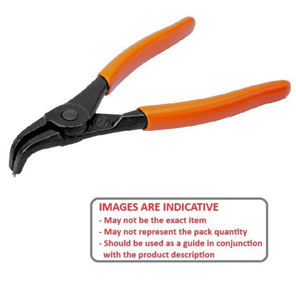 1055977 | PRS-E023-90L (Each) --- Circlip Pliers Tools - Clip Size Range 4.76 - 5.95 mm - 3/16 - 15/64 Imperial - Small Hole 90 ° - External Only External