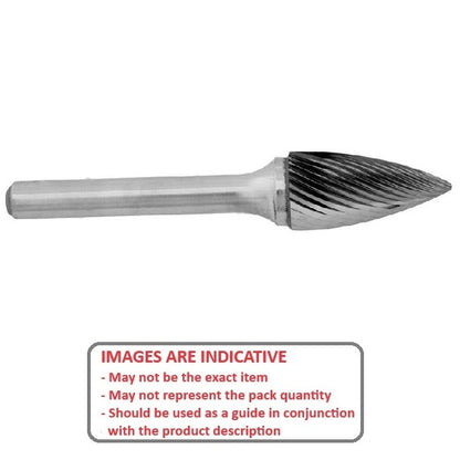 1232587 | GAR65010RS (Each) --- Rotary Files Tools - Type Tree - Pointed 6.35 - 15.875 Standard Cut - Carbon Steel File