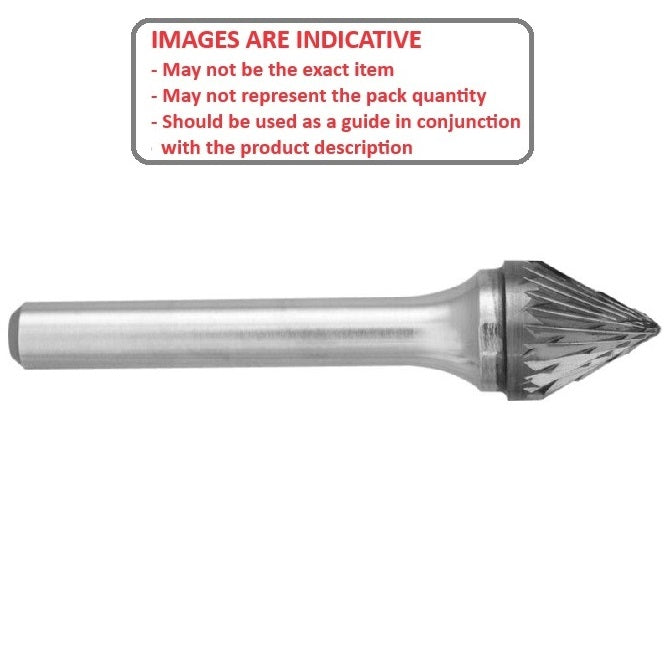 1233084 | GAR68052RS (Each) --- Rotary Files Tools - Type Taper Shape - 90 deg - 19.05 Double Cut - Carbon Steel File
