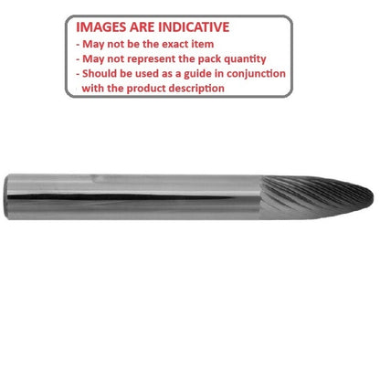 1232984 | GAR64041RS (Each) --- Rotary Files Tools - Type Tree - Radius Nose 15.875 - 25.4 Aluminium Cut - Carbon Steel File