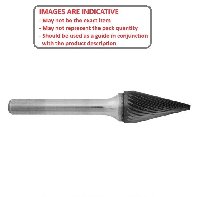 1232260 | GAR74160RS (Each) --- Rotary Files Tools - Type Cone - Flat Shape - 12 deg - 3.175 - 9.525 Standard Cut - Carbon Steel File
