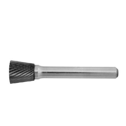 1232559 | GAR73090RS (Each) --- Rotary Files Tools - Type Inverted Cone - 10 deg - 6.35 - 6.35 Standard Cut - Carbon Steel File