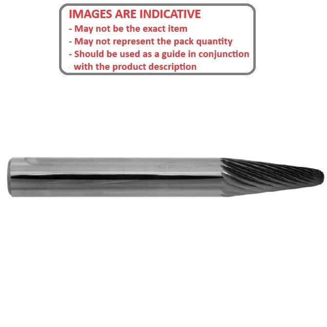 1232579 | GAR69010RS (Each) --- Rotary Files Tools - Type Cone - Radius - 14 deg - 6.35 - 15.875 Standard Cut - Carbon Steel File