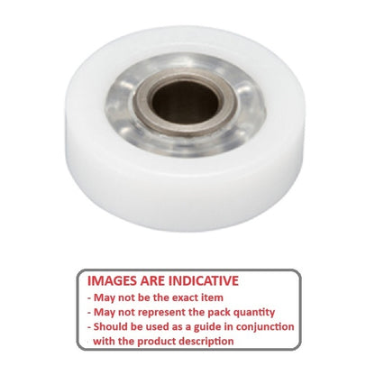 1102789 | P-WR12216-O-1E-PPGL (PK-100) --- Special Type Bearings - 12.7x34.925 - 11.113 / 12.700 / 1.59 mm - Polypropylene Bearing