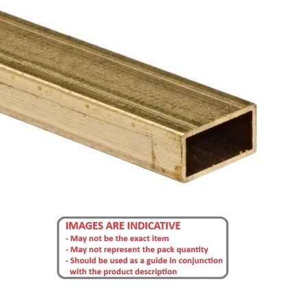 1039878 | 2T-0048-0024-0300-BR (Each) --- Rectangular Tube - 2.38x4.76x304.8 mm - Brass
