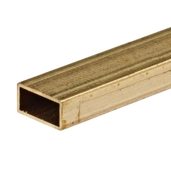 1055596 | 2T-0095-0048-0300-BR (Each) --- Rectangular Tube - 4.76x9.53x304.8 mm - Brass