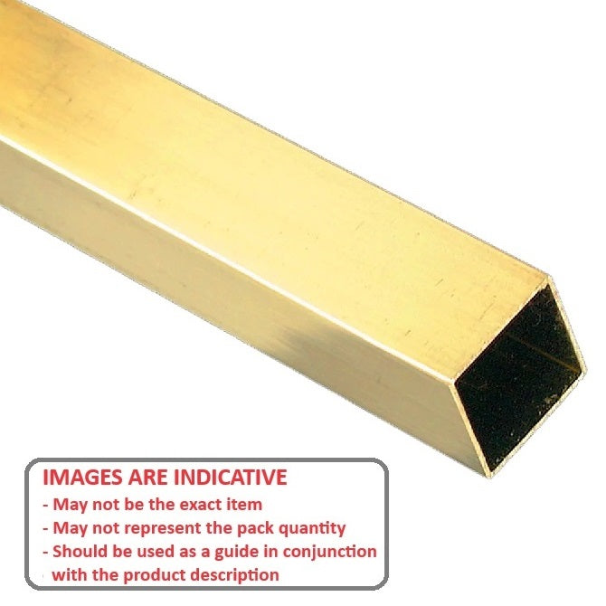 1048981 | 4T-0032-0300-BR (Each) --- Square Tube - 3.18x2.46x304.8 mm - Brass