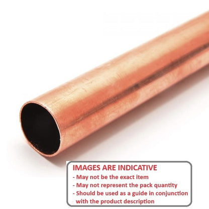 1038880 | 0T-0020-0013-0300-COP (Per Card) --- Round Tube - 2x1.28x300 mm - Copper