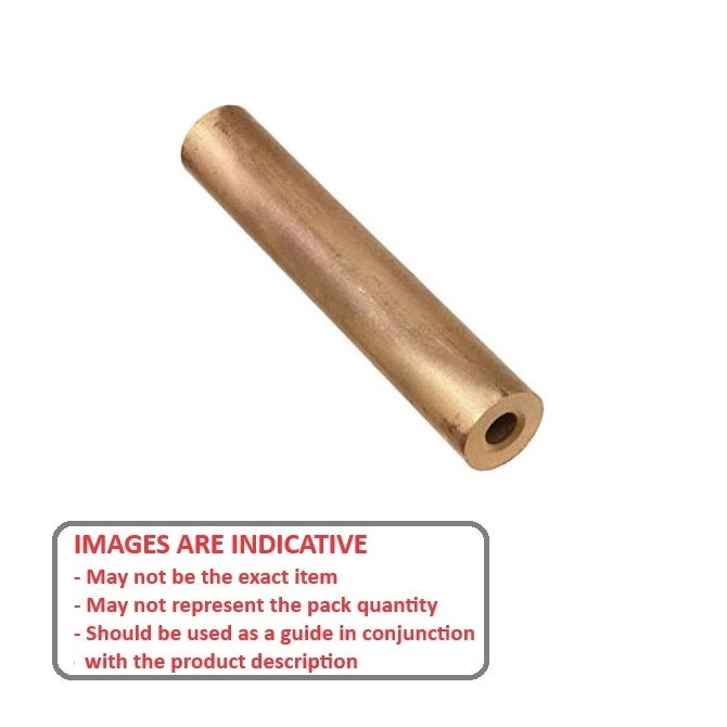 1144426 | 0T-0318-0159-0165-SB (Each) --- Round Tube - 31.75x15.88x165.1 mm Sintered Bronze - Bronze SAE 841 Sintered
