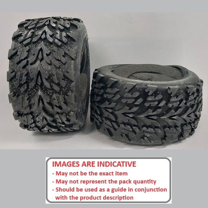 1234055 | TY-XM-085-52-C (Pair) --- RC Car Tyres Hobby - Type Road Style Tread 85x52 mm Tenth Scale - Plastic Tyre